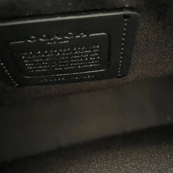 Unisex Coach Black & Grey Leather Messenger Bag - Picture 5 of 5